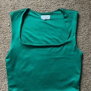 Vibrant Green Sleeveless Tank Top